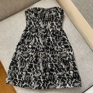 Anthropologie Covet XS strapless dress w/pockets